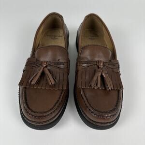 Dockers Leather Slip On Tassle Loafer Shoes Mens Sz 8M 90-7326